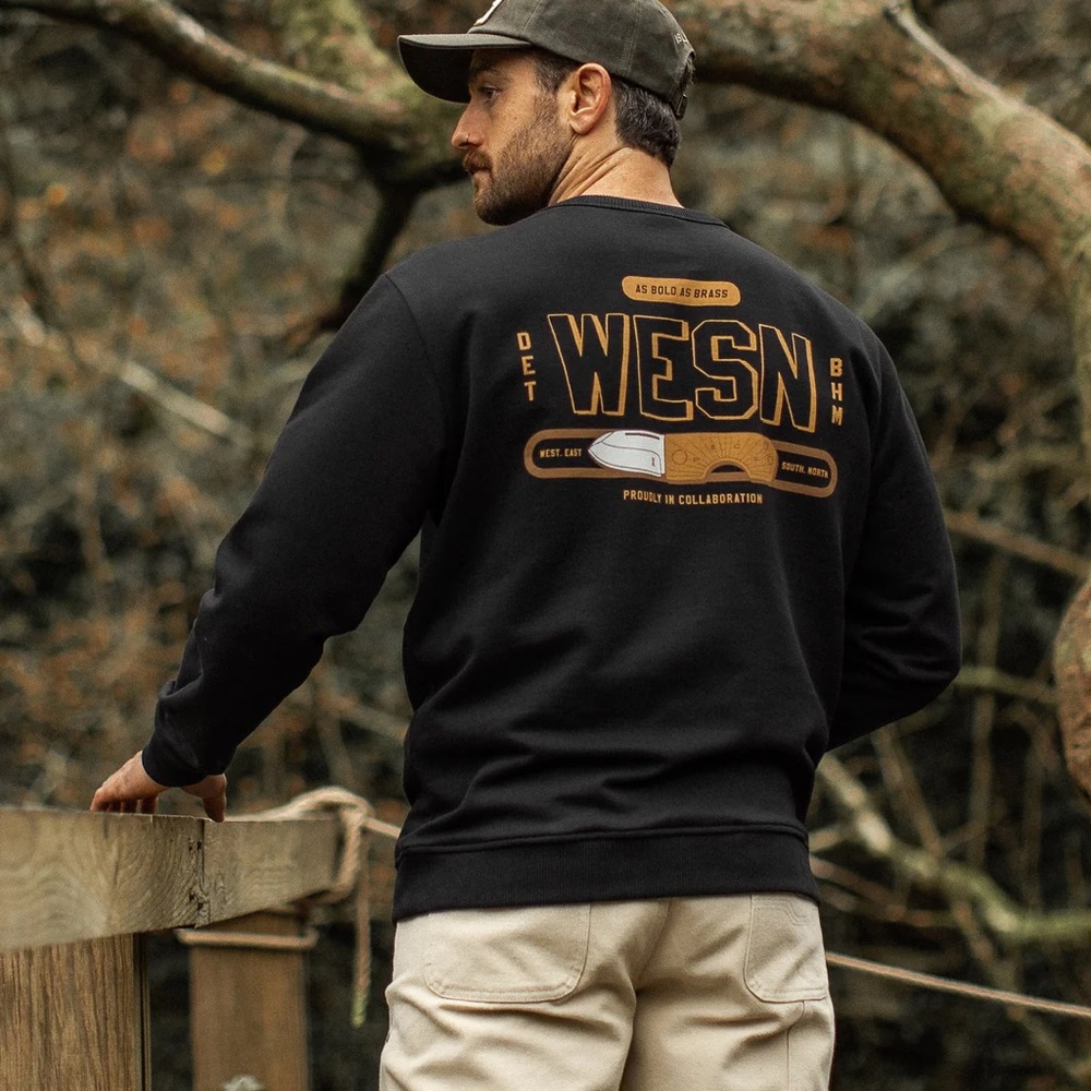 P&Co XXL Black Crewneck Graphic Sweater